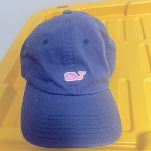 Vineyard Vines Pink Navy Whale Baseball Hat
